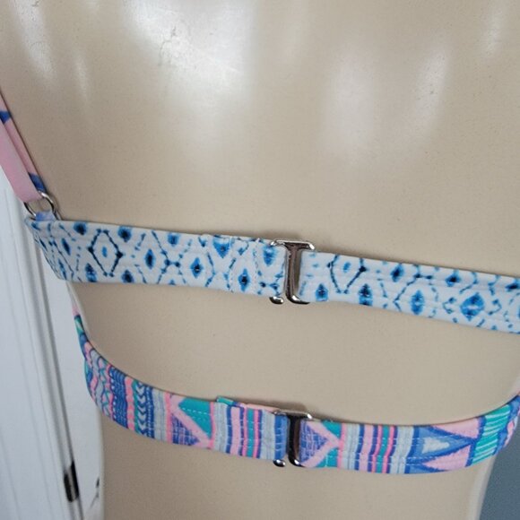 Aztec Tribal Purple/Pink Print Op Push-up Bikini Top Padded & underwire - Picture 5 of 13